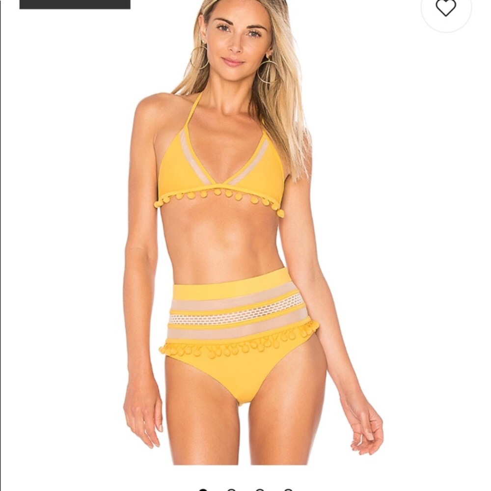 Tularosa yellow high waisted swimsuit